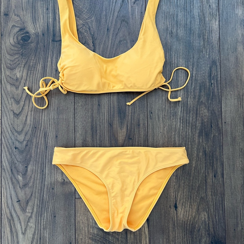 Hollister Yellow Bikini Set Size S